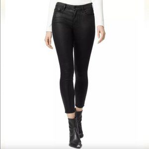 New! Social Standard by Sanctuary Mid Rise Ankle Skinny Coated Black Jean